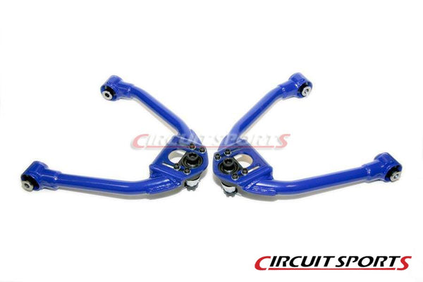 thumbnail image 2 of NT Adjustable Front Upper Camber Arms For Nissan 350Z Z33 2003-2009 – Blue With Ball Joints 2 of 4