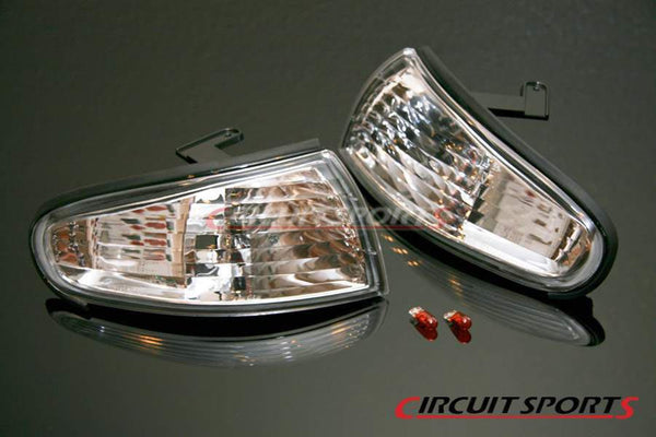thumbnail image 2 of Clear Front Corner Indicator Lights For 1996-1998 Nissan S14 Silvia / 200SX Series 2 – CT Auto Parts 2 of 5