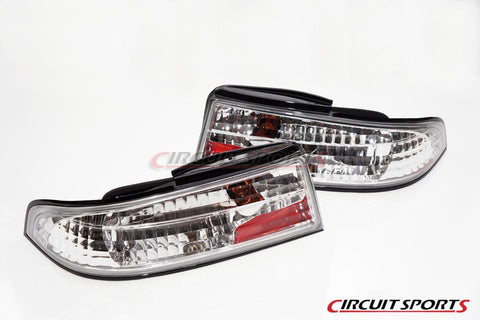 S14 Nissan Silvia 240SX Smoked Front Corner Lights 97-99 - Crystal Clear Look & OEM Fit